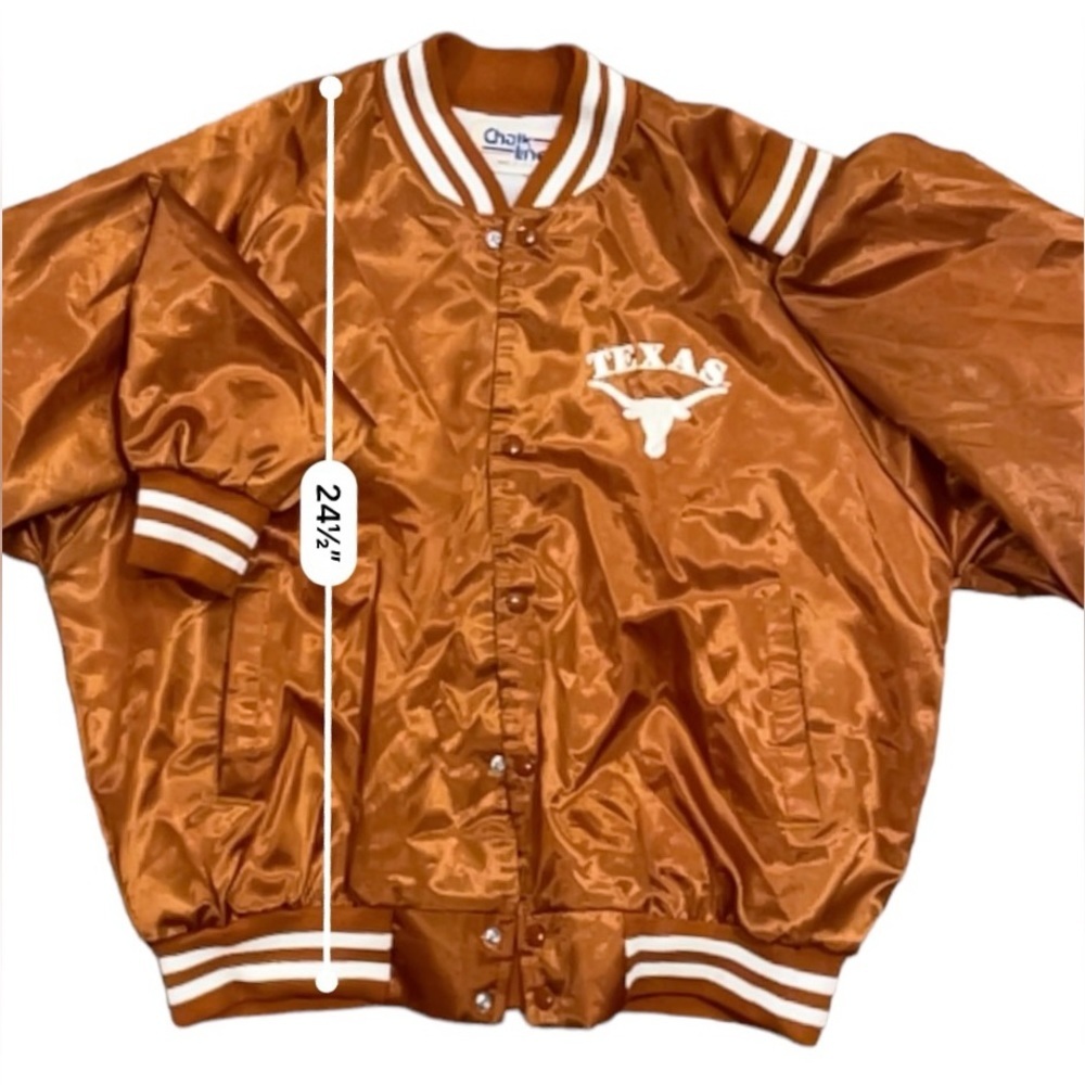 Vintage Chalk Line Texas Longhorns Jacket Bomber Snap 80s USA - XL - Picture 5 of 7